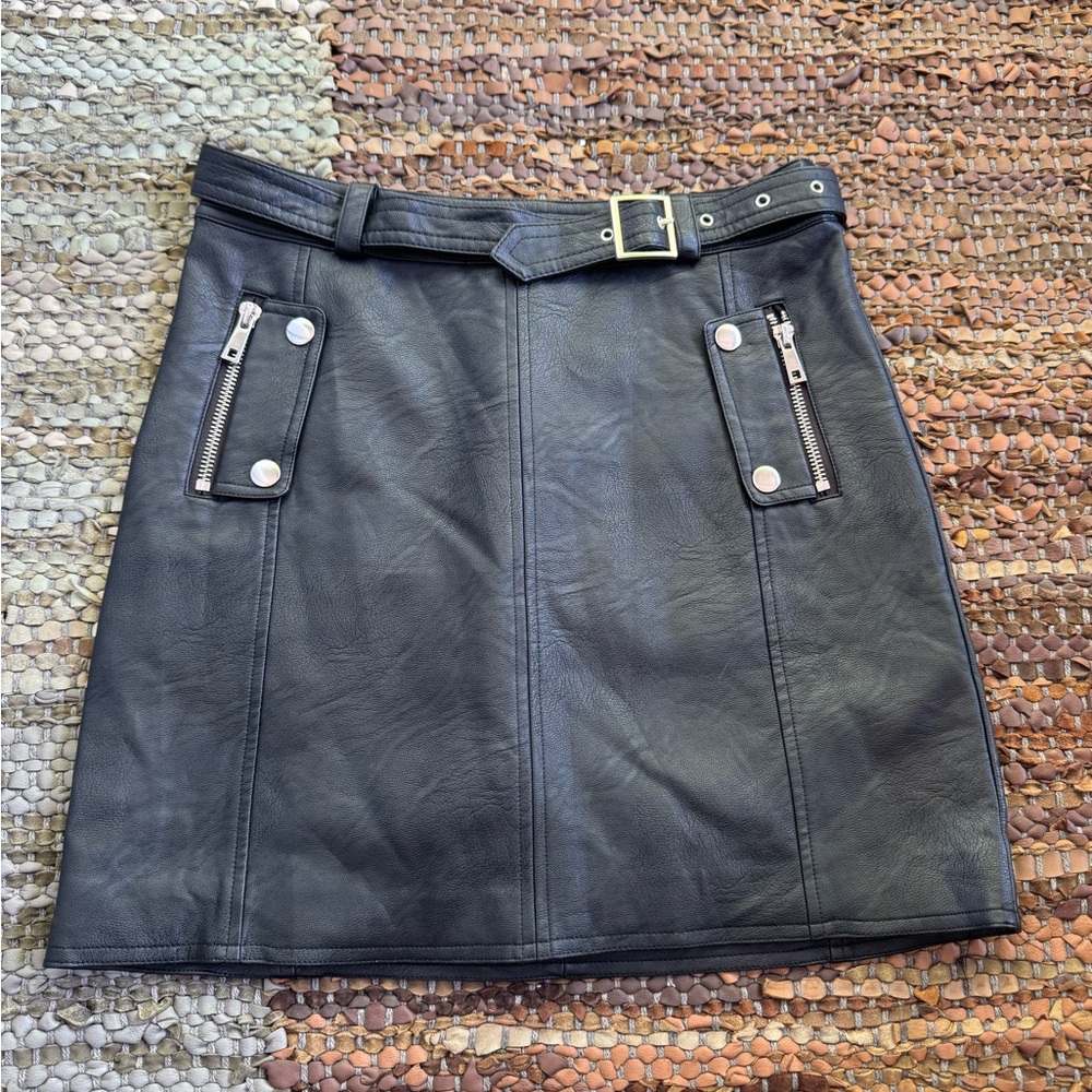 Topshop Black Pencil Mini Skirt